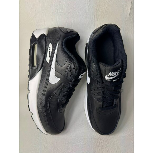 H51- SIZE 6Y | 7.5 WOMEN'S NIKE AIR MAX 90 BLACK / WHITE SNEAKERS RUNNING CD6864 - Picture 3 of 9